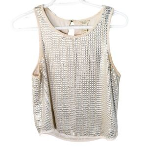 Forever 21 Champagne  Sequin Crop Top (S)